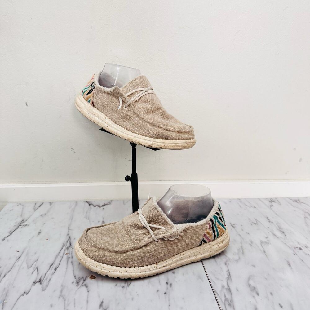 Hey Dude Wendy Funk Wool Beige Slip On Loafers Women’s Size 8